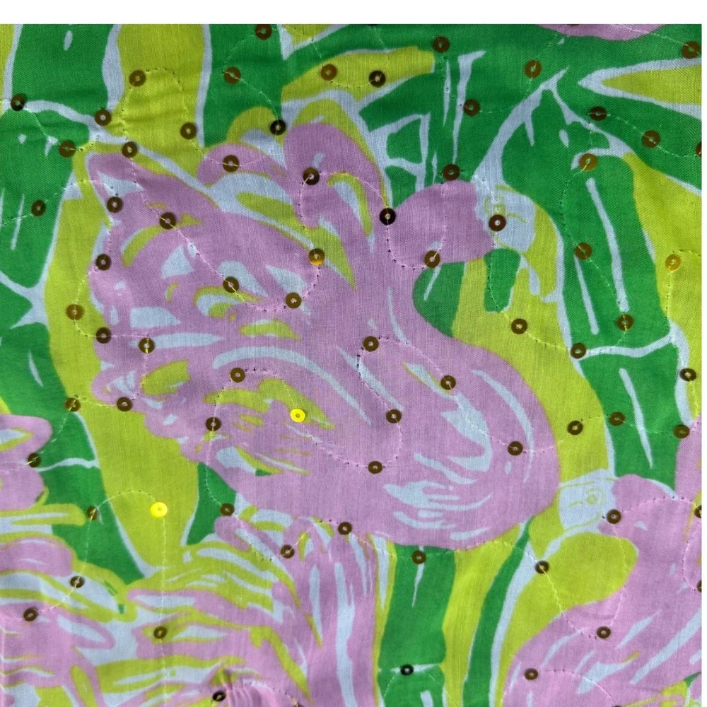 Lilly Pulitzer x Target Scarf Womens OS Pink Green Floral Sequin Flamingo
